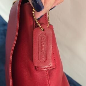 Coach Cherry Red Leather Shoulder Bag
